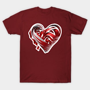 Ribbon heart T-Shirt